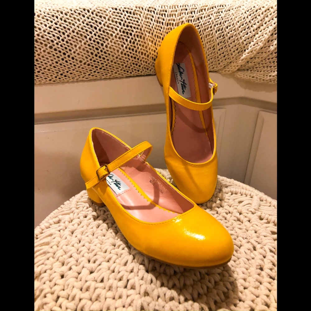 Dance All Day Mary Jane Yellow Pump Shoes